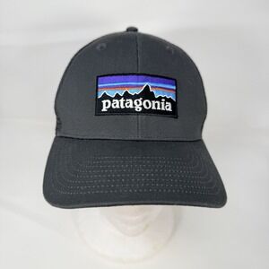 Patagonia Forge Gray P-6 Logo Adjustable Trucker Hat Mesh Back Men's One Size